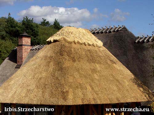 Woodshed - reed roof thatch Irbis
